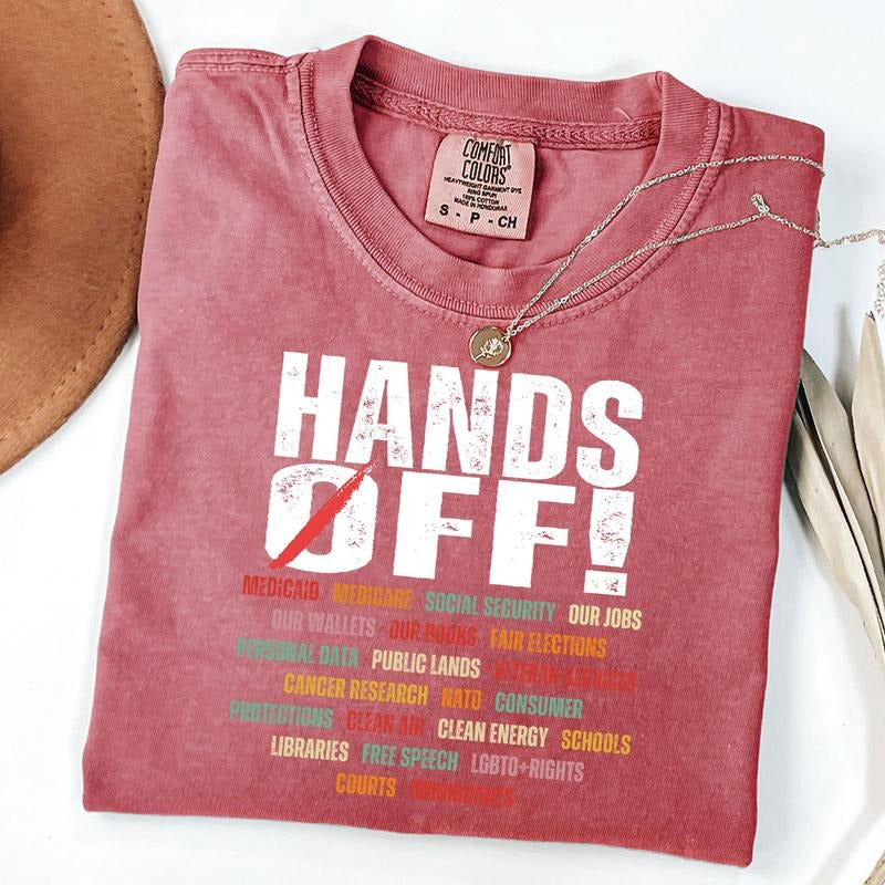Comfort Colors Hands Off Protest Shirt Political Activism Tee Save Public Lands Free Speech Environmental Rights T-Shirt...