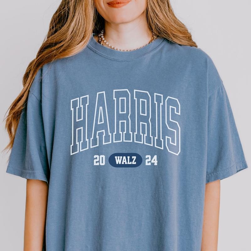 Comfort Colors Harris Walz 2024 Shirt, Kamala Harris Shirt, Madam President Election Shirt, Voting T-Shirt, Liberal Shirt...
