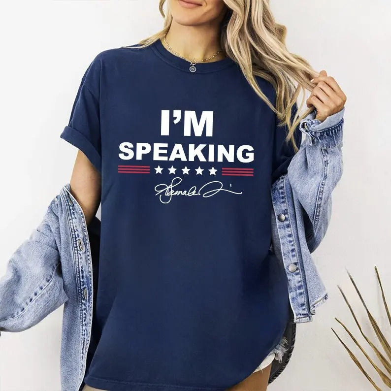 Comfort Colors I'm Speaking Shirt, Kamala Harris Shirt, US Vice Presidential Debate Shirt President Day Shirt, Woman...