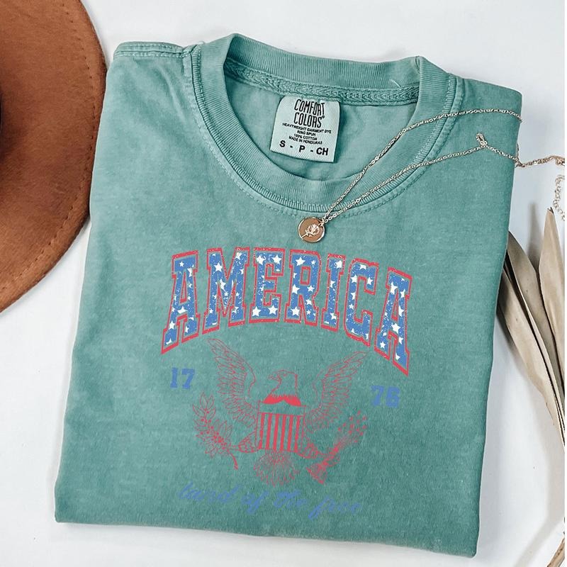 Comfort Colors Land of The Free Shirt, USA Shirt, Red White and Blue, America Tee, 4th of July Shirt, Memorial Day...