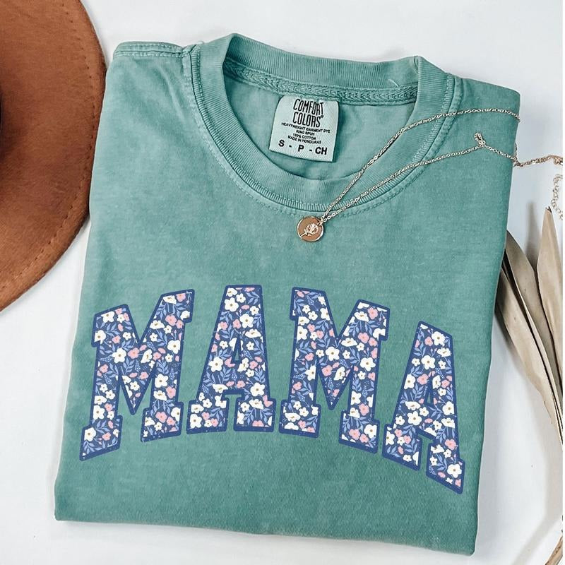 Comfort Colors Mama Flower T-Shirt, Summer Mama Top, Gift for Mom, Mothers Day Gift, Wildflower Tee Hoodie, Sweatshirt