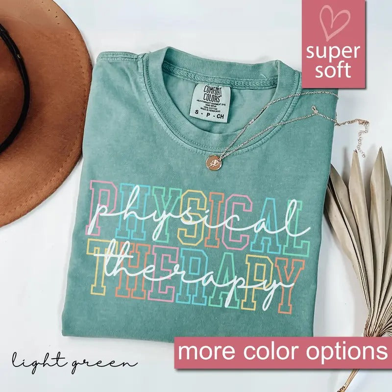 Comfort Colors Physical Therapy Shirt, Physical Therapist, Pt Gift, Pt Shirt, Gift For Physical, Pt Therapists, Pediatric...