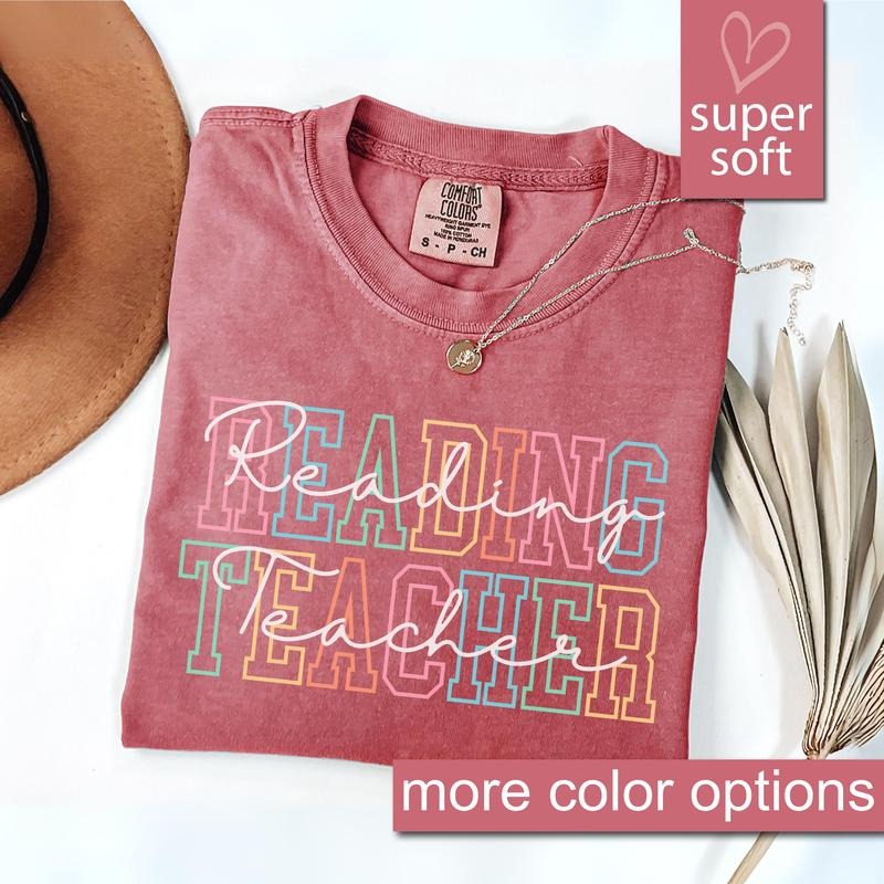 Comfort Colors Reading Teacher Shirt, Reading Team, Librarian Shirt, Library Tee, Reading T-shirt, Book Shirts, Book...