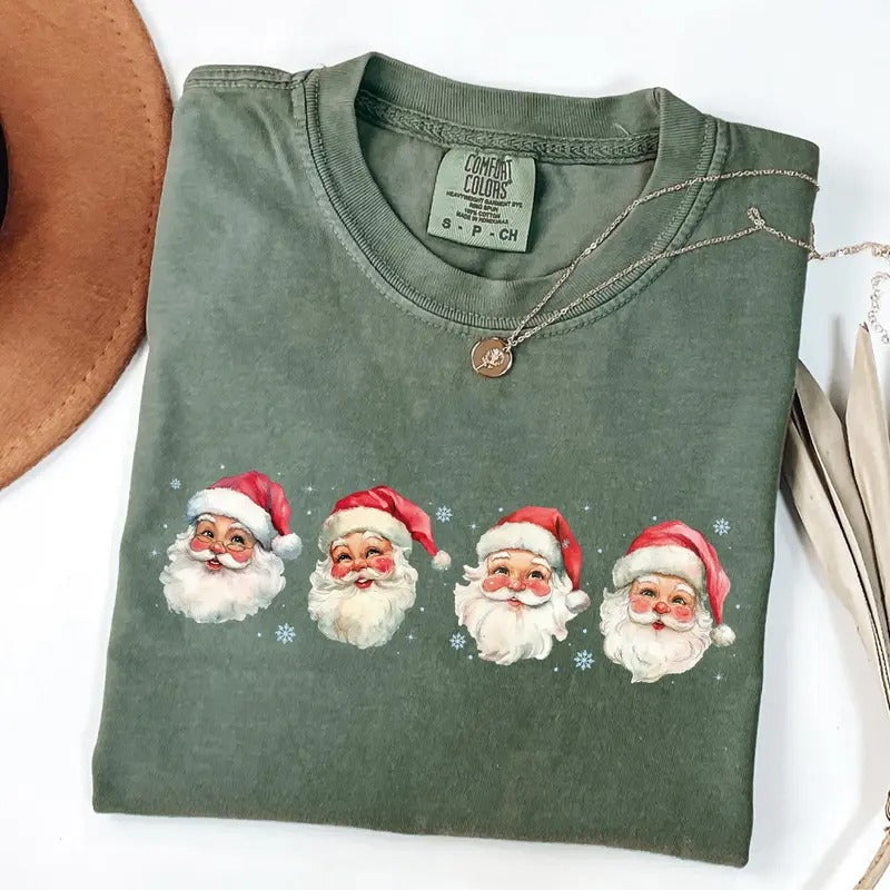 Comfort Colors Retro Christmas Shirt, Merry Christmas Shirt, Womens Holiday Shirt, Winter Shirt, Christmas Graphic Tee...