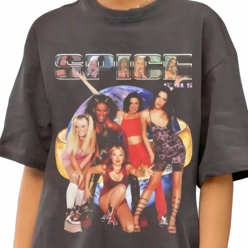 Comfort Colors Stylish Unisex Collection Vintage Spice Girls Tour Shirt, Ideal 90s Spice Fan Womenswear T-Shirt Hoodie,...