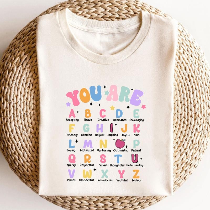 Comfort Colors Teacher Shirts Teacher Life TShirt, You Are Alphabet Teacher School, Back To School, You Are Alphabet...