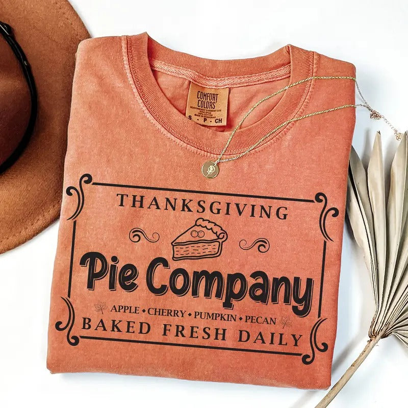 Comfort Colors Thanksgiving Pie Shirt, Pumpkin Pie Shirt, Thanksgiving Shirt for Women, Fall Shirt, Thanksgiving Gifts,...