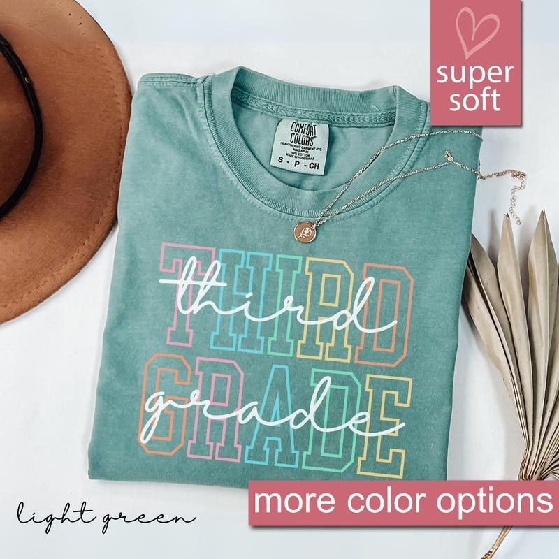 Comfort Colors Third Grade Teacher Shirt, 3rd Grade Teacher Shirt, 3rd Grade T-Shirt, Third Grade TShirt, Elementary...