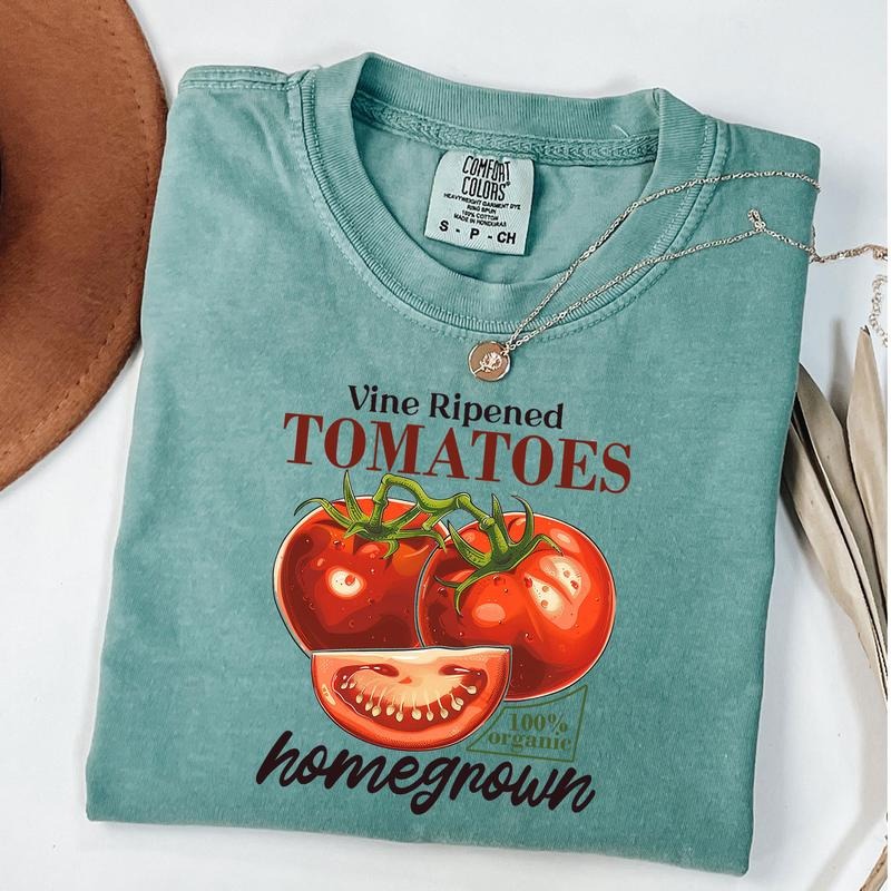 Comfort Colors Tomato Shirt, Vintage Tomato Graphic Tee, Aesthetic Fruit T-Shirt Hoodie, Sweatshirt | TeeBloomCo.com