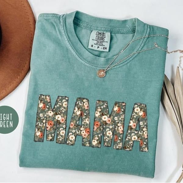 Comfort Colors Vintage Floral Mama Shirt, Mom Shirt, Gift for Mom, Mother's Day Gift, Shirt for mom, Trendy Mother Gift,...