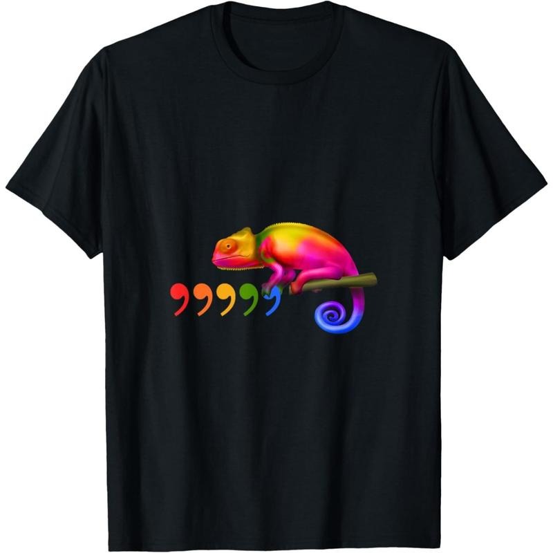 Comma Chameleon Funny 80s Animal Lizard Lover T-Shirt made in usa Hoodie, Sweatshirt | TeeBloomCo.com