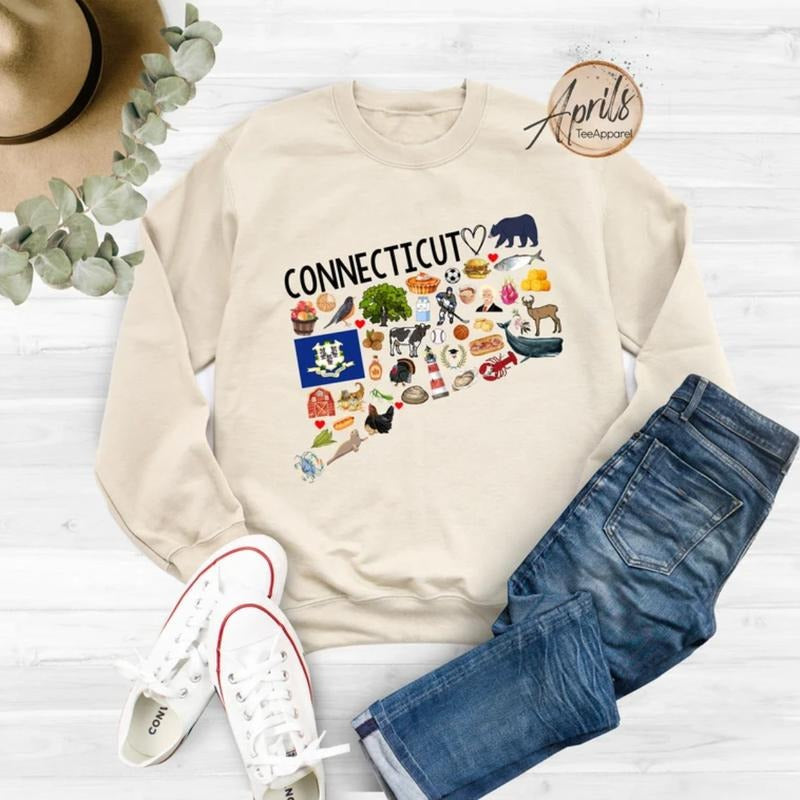 Connecticut Sweatshirt, Connecticut Hoodie, State Shirt Classic Fashion | TeeBloomCo.com