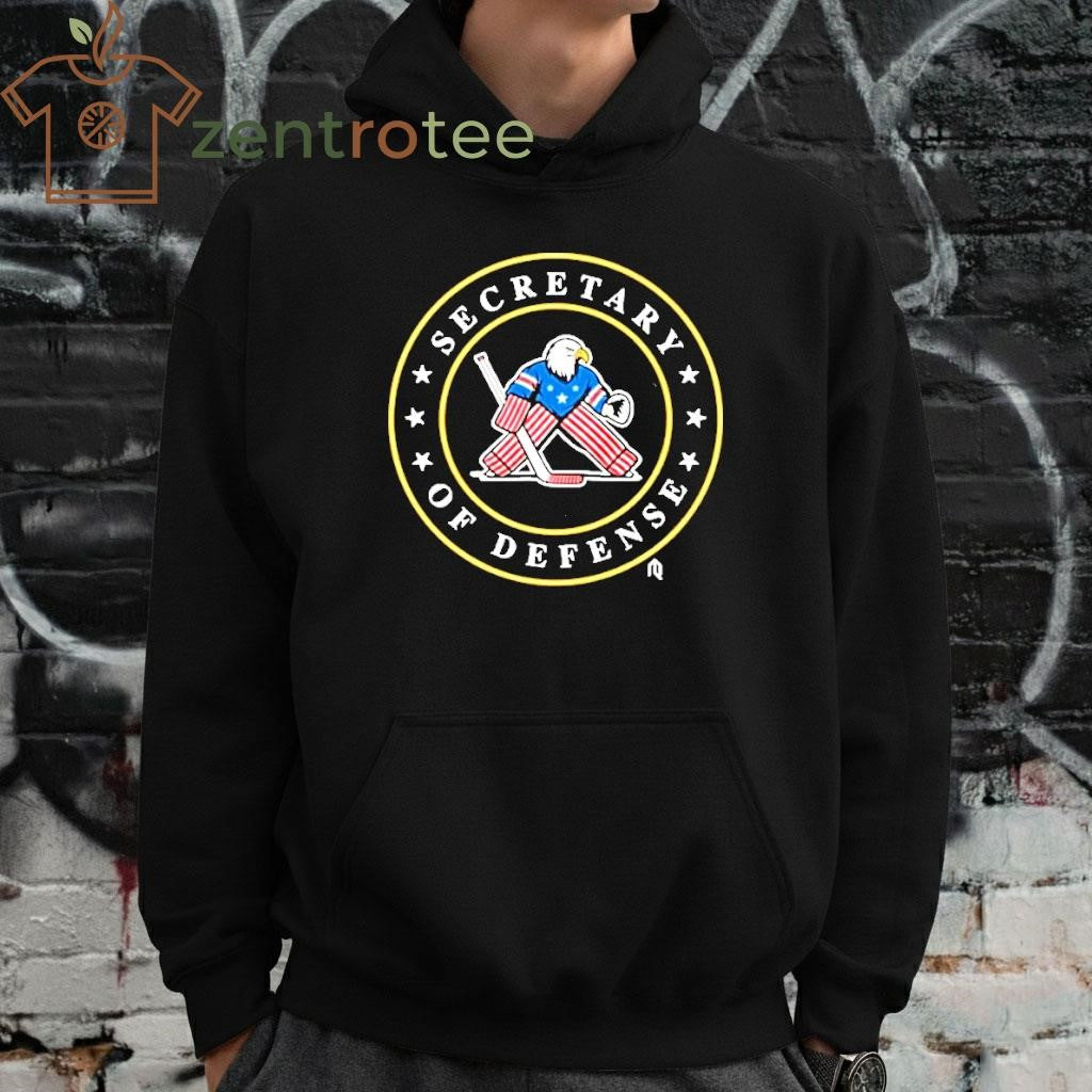Connor Hellebuyck Secretary Of Defense Usa Hockey Olympic Games eagle cartoon tee