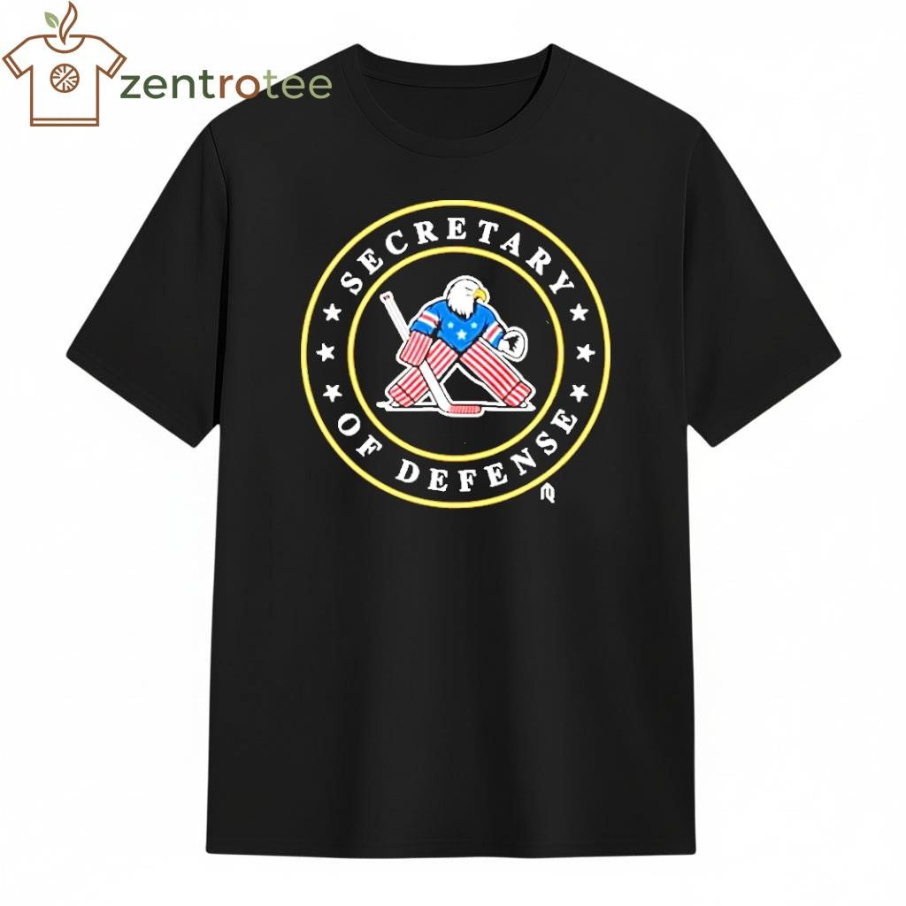 Connor Hellebuyck Secretary Of Defense Usa Hockey Olympic Games eagle cartoon tee