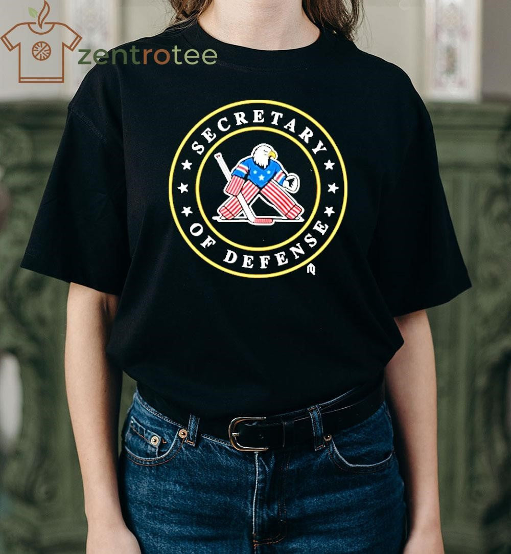 Connor Hellebuyck Secretary Of Defense Usa Hockey Olympic Games eagle cartoon tee