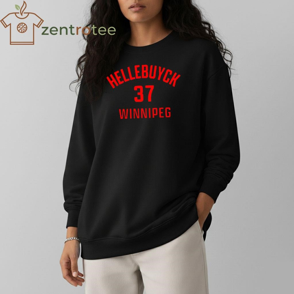 Connor Hellebuyck Winnipeg Jets name and number 37 shirt