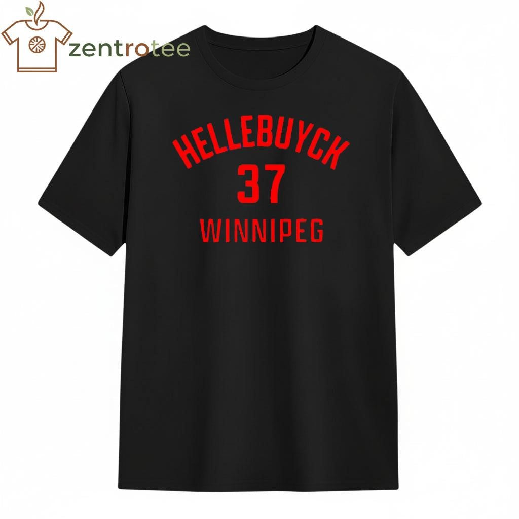 Connor Hellebuyck Winnipeg Jets name and number 37 shirt