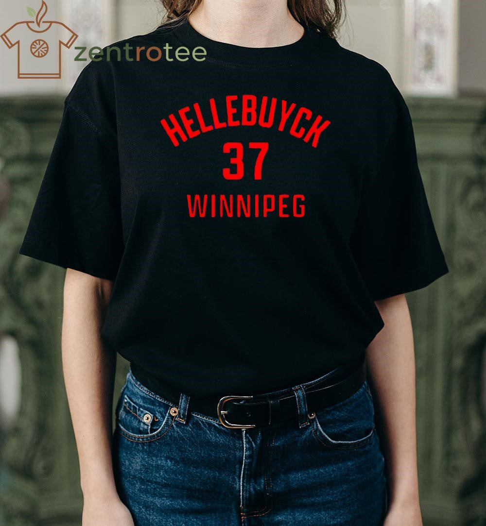 Connor Hellebuyck Winnipeg Jets name and number 37 shirt