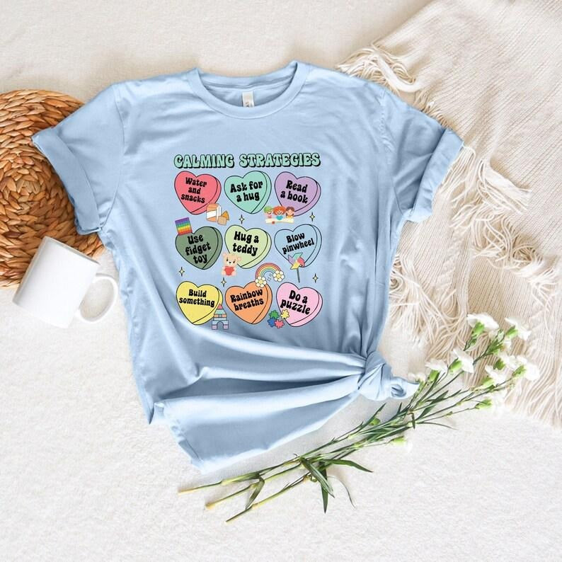 Conversation Hearts Shirt, Autism Calming Strategies Puzzle shirt, Autism Awareness Sweatshirt, Autism Mom Sweatshirt,...