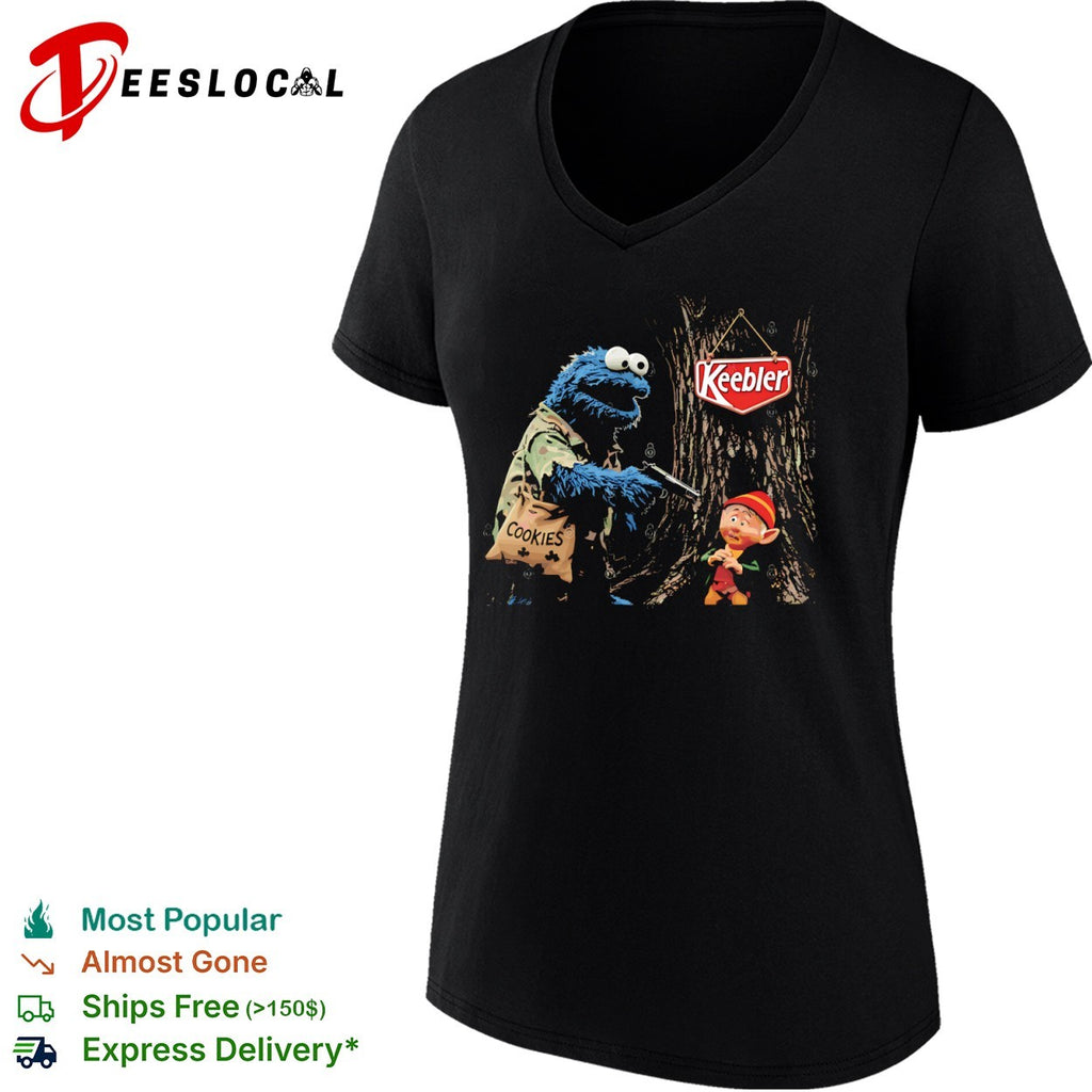 Cookie Monster Keebler Cookies Parody Sesame Street Tree House shirt