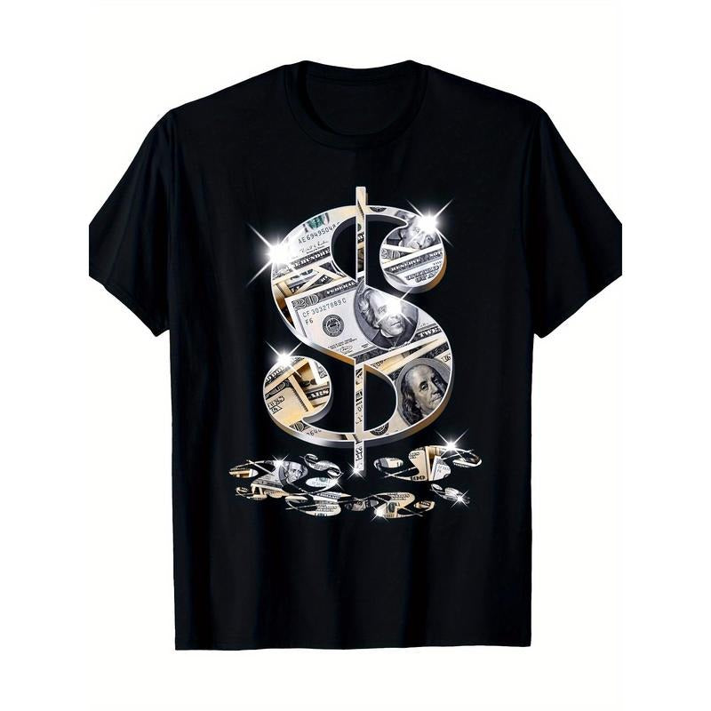 Cool As Dollar Bill Dollar Sign Gift Design Idea T-Shirt, Men's T-Shirt, 220g made in usa Hoodie, Sweatshirt | TeeBloomCo.com