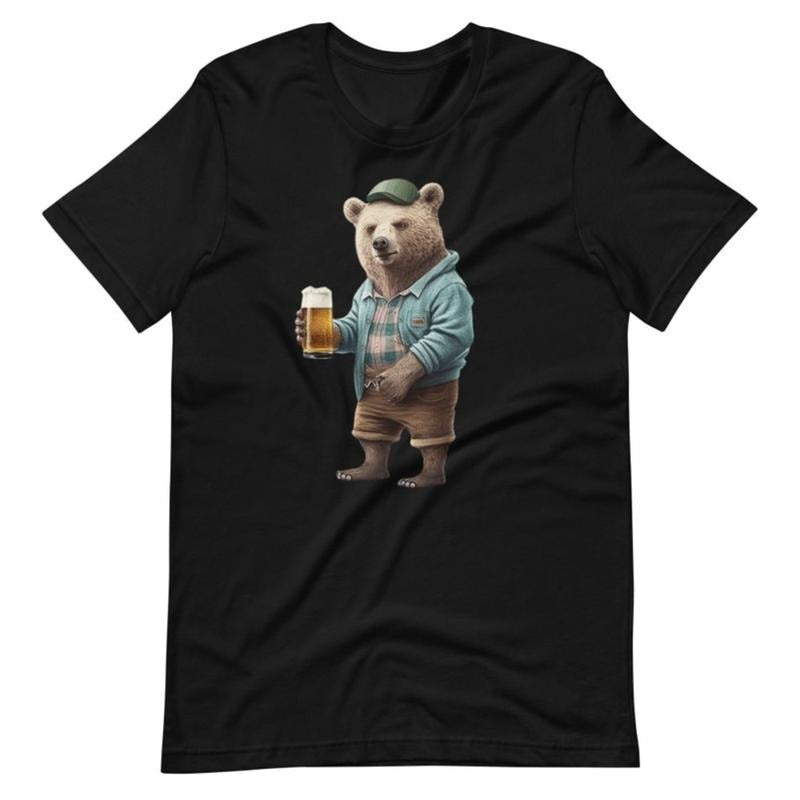 Cool Beer Bear Shirt, Beer Shirt, Vintage Bear. Bear Shirt, Beer shirt made in usa Hoodie, Sweatshirt | TeeBloomCo.com
