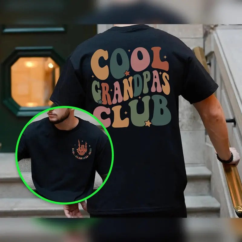 Cool Grandpas Club T-Shirt, Grandpa T-Shirt, Grandpa Shirt, Gift For Grandpa, Fathers Day Gifts, Grandpa Gift, Cool...