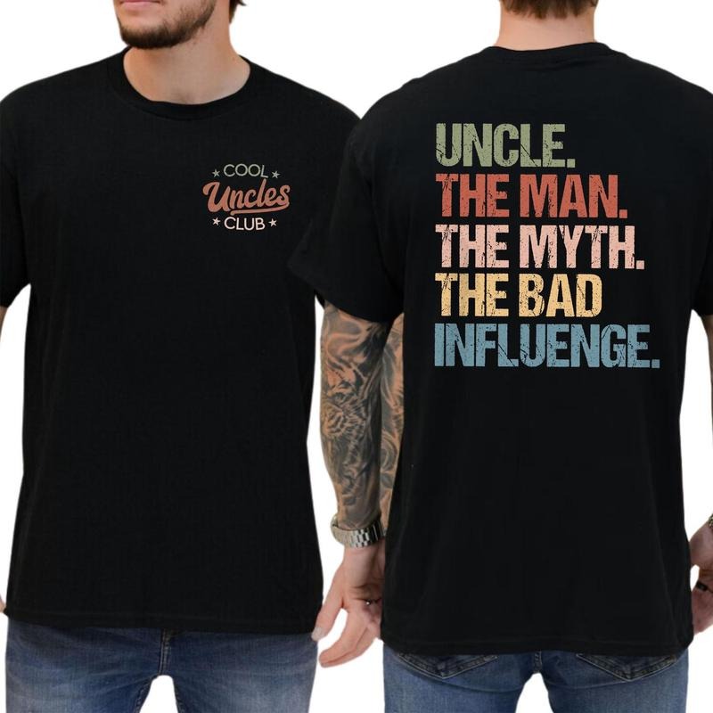 Cool Uncles Club Funny 2 Sides T-shirt Soft Fabric Short Sleeve Shirt Cotton Top Menswear Hoodie, Sweatshirt | TeeBloomCo.com