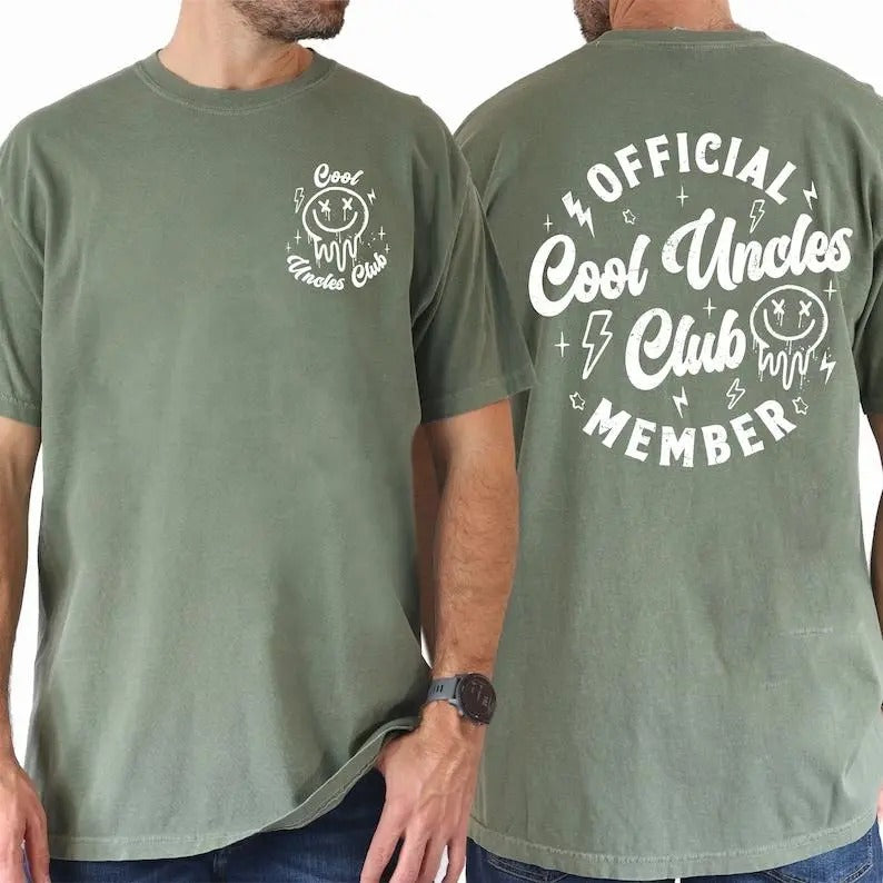 Cool Uncles Club Shirt for Men, Shirt for Uncle,Pregnancy Reveal,Cool Uncles Shirt for New Uncle, Uncle...