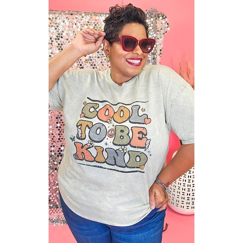 Cool to Be Kind Mineral Washed Shirt Hoodie, Sweatshirt | TeeBloomCo.com