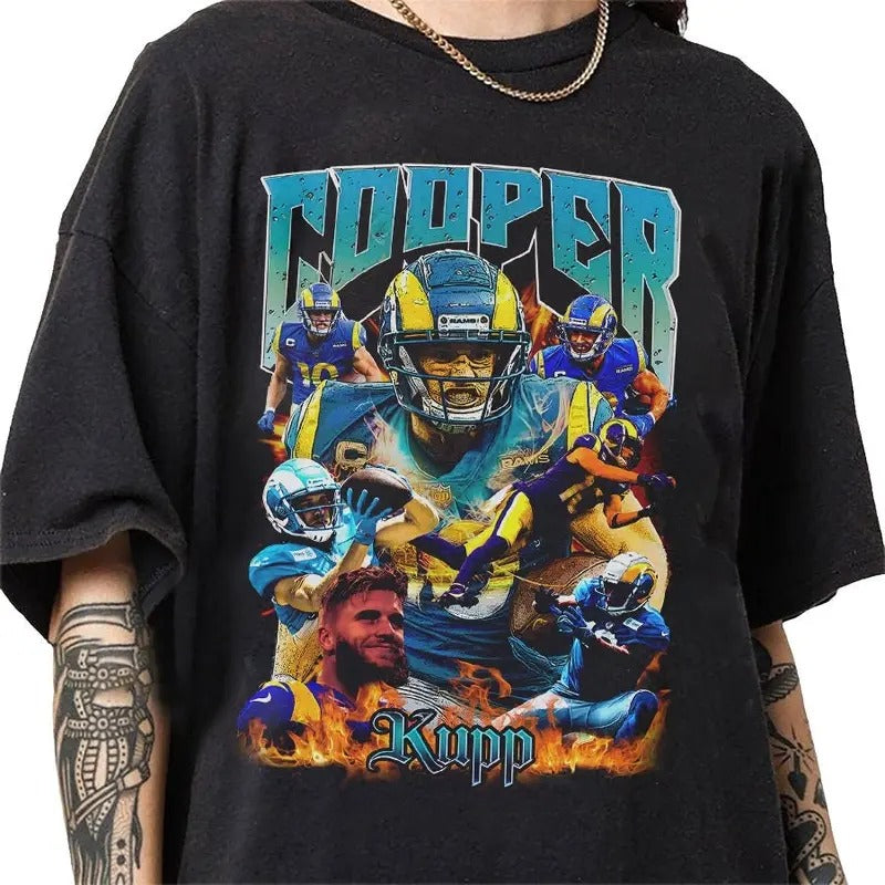 Cooper Kupp 90s Vintage Bootleg Style T-Shirt, Classic Retro Graphic Unisex Tee Gift For Men and Women Hoodie, Sweatshirt