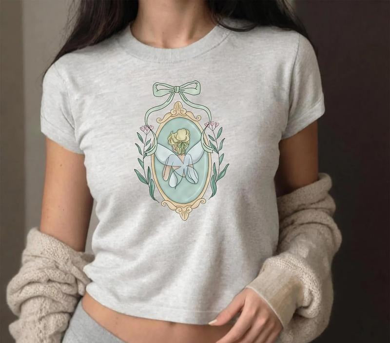 Coquette Bow Tinkerbell Baby Tee, Princess Baby Tee, Magic World Princess Baby Tee, Girl Trip Matching Shirt Hoodie,...
