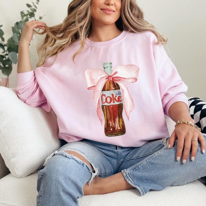 Coquette Diet Coke Sweatshirt, Coke Zero Sweater, Coquette Diet Coke Bow Shirt, Diet Coke Lover Sweater, Y2k Crewneck,...