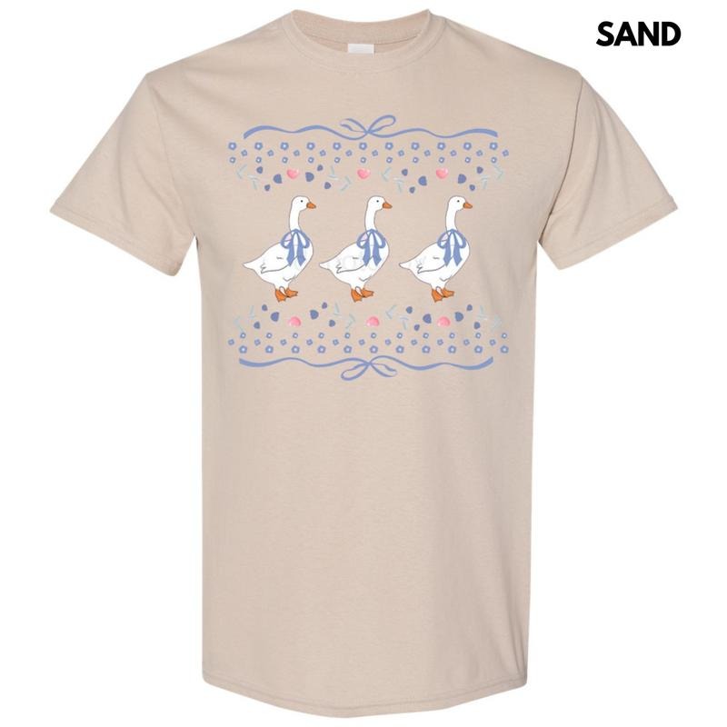 Coquette Geese Gildan Short Sleeve T-Shirt Hoodie, Sweatshirt | TeeBloomCo.com