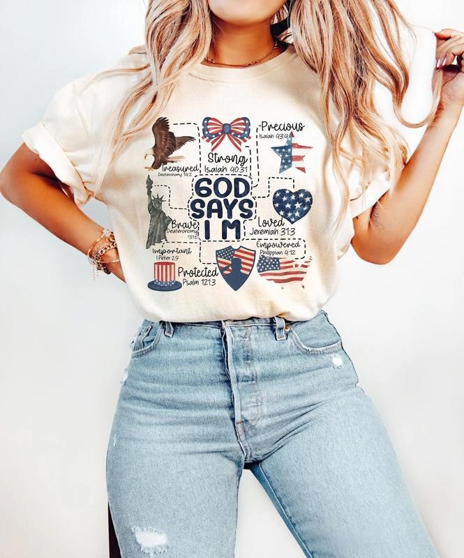 Coquette God Says I Am 4th of July shirt, 4th of july shirt, Christian 4th of july shirt, America shirt,Blessed...