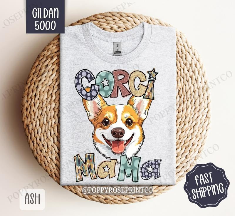 Corgi Mama Shirt Gildan, Dog Mom Women's Tee, Cute Mama Women's Tshirt Plus Sizes Hoodie, Sweatshirt | TeeBloomCo.com