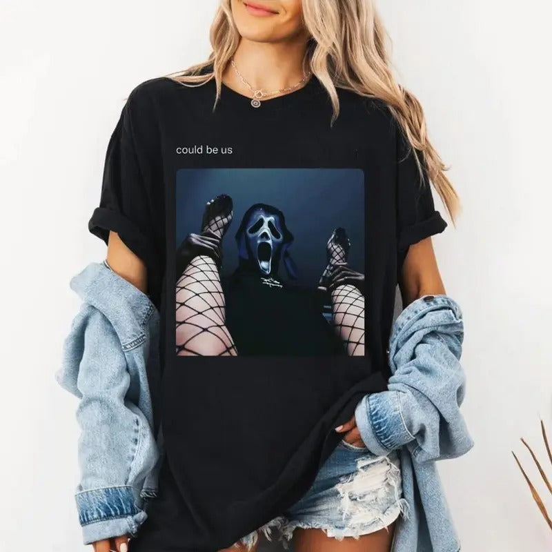 Could Be Us Ghost Face Graphic Funny T Shirt Character Movie Season Horror Hoodie, Sweatshirt | TeeBloomCo.com