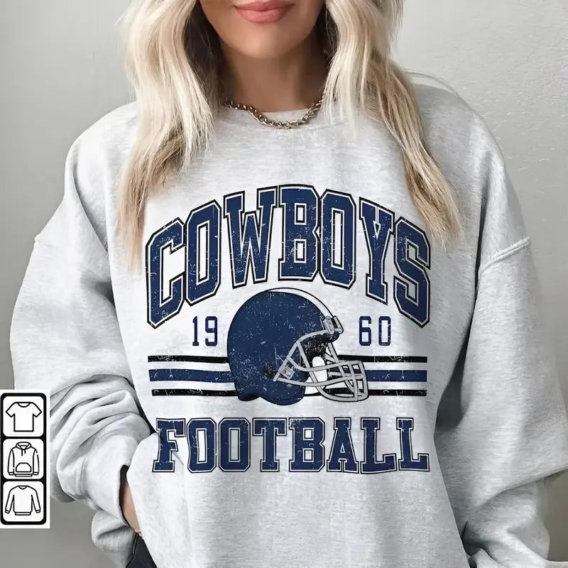 Cowboys Football Shirt, Football Fan Cotton Casual T-shirt Sweatshirt Hoodie, For Men For Women | TeeBloomCo.com