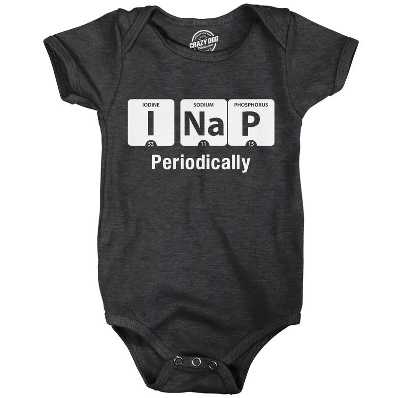 Creeper I Nap Periodically Baby T Shirt Shower Gift Funny Clothing for Newborn Funny Baby Onesies Funny Science Onesie...