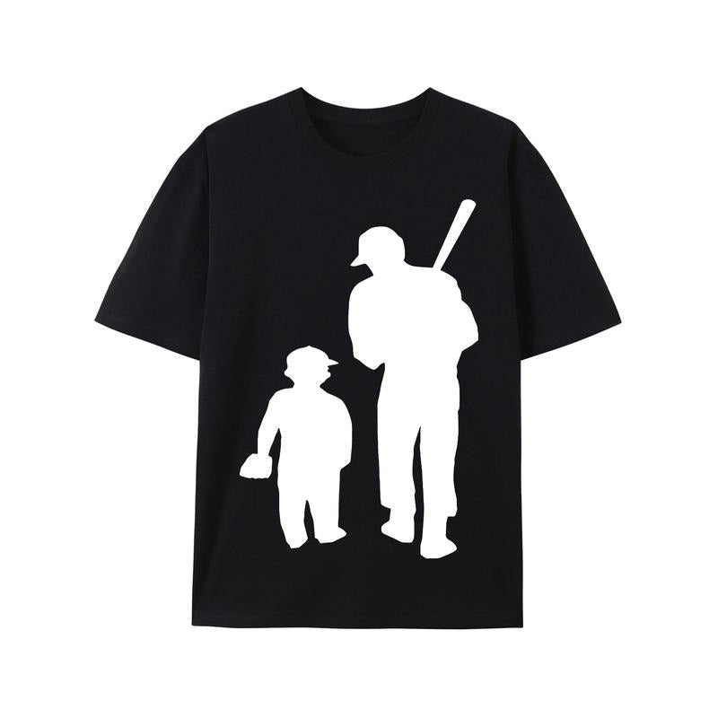 Crew Neck Baseball Player Print Men's Fashionable Summer Short Sleeve Sports T-shirt, Comfortable And Versatile made in...