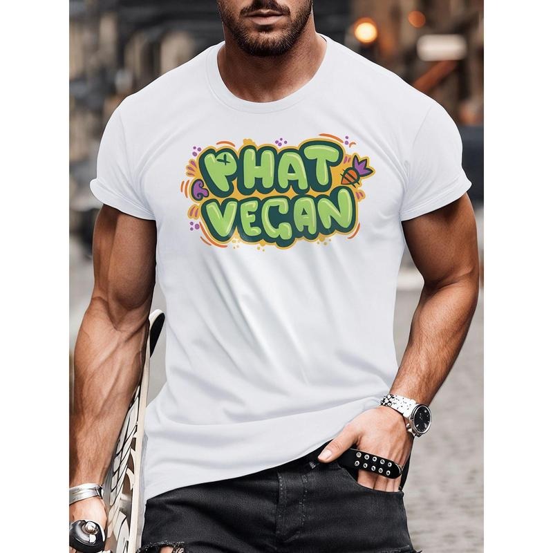 Crew-neck T-shirt, simple fashion, vegetarian, men's short-sleeved top Made in USA Hoodie, Sweatshirt | TeeBloomCo.com