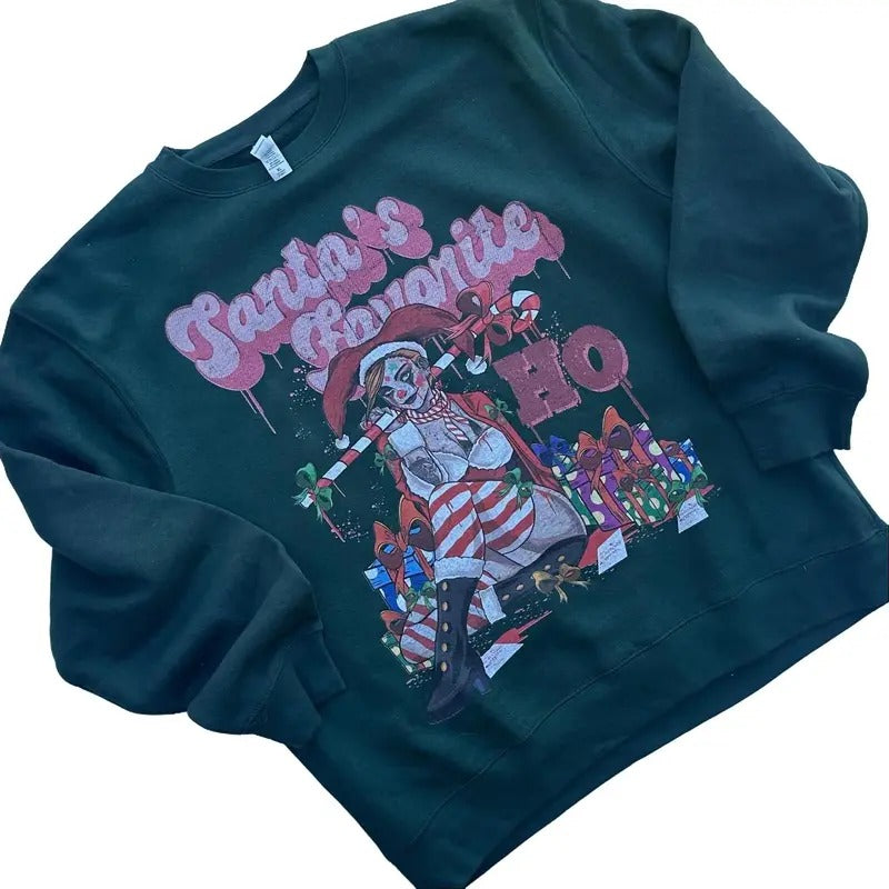 Crewneck Sweatshirt - Santa's Favorite Ho Ho Ho Christmas Unisex Crewneck Clown T-Shirts, Hoodie | TeeBloomCo.com