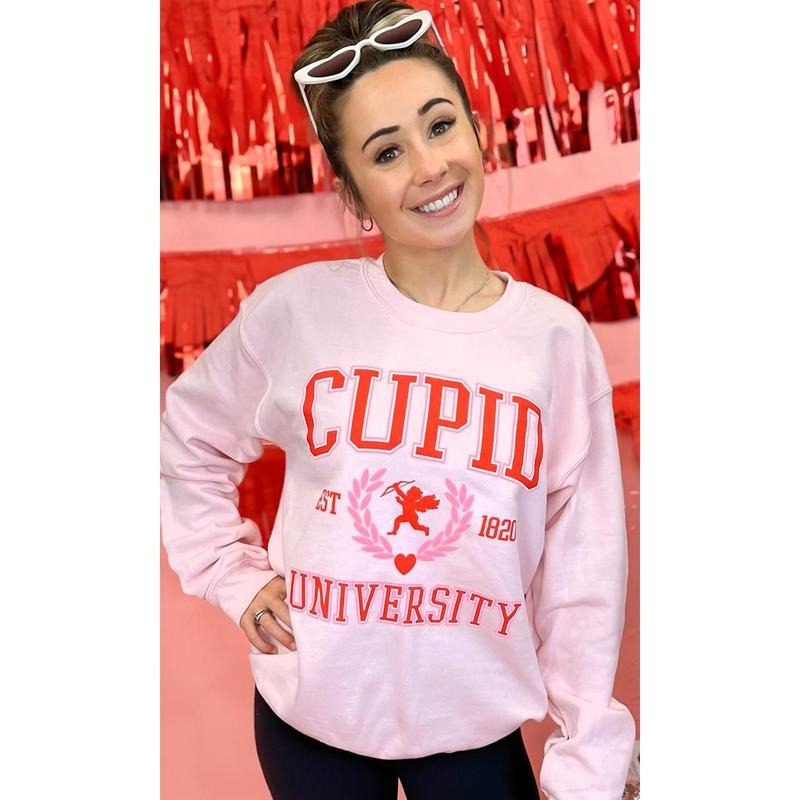 Cupid University Graphic Sweatshirt T-Shirts, Hoodie | TeeBloomCo.com