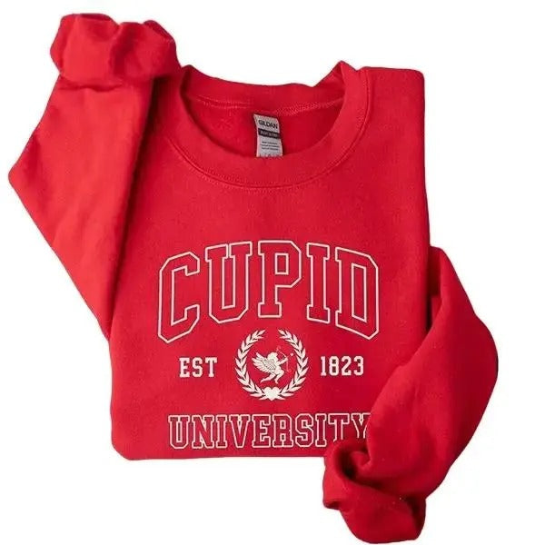 Cupid University Sweatshirt, Cute Valentine's Day Shirt, Funny College Sweatshirt, Love Crewneck Sweatshirt, Cupid...