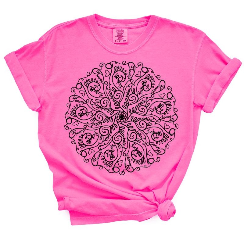 Curse Word Mandala TShirt - Casual Summer Top For Women Hoodie, Sweatshirt | TeeBloomCo.com