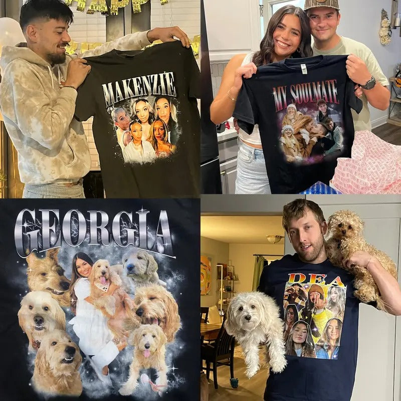 Custom Bootleg T-Shirt, Custom Photo Vintage T Shirts, Insert Your Design, HL07 Hoodie, Sweatshirt | TeeBloomCo.com