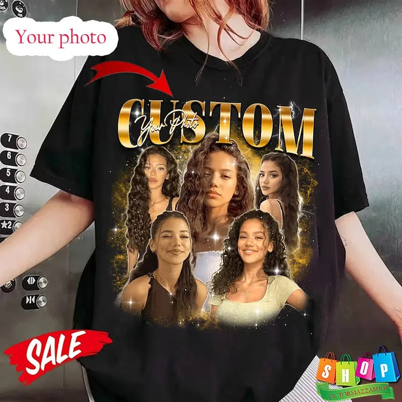 Custom Bootleg T-Shirt, Custom Photo Vintage T Shirts, Your Own Bootleg Vintage Retro Shirt, HL06 Hoodie, Sweatshirt