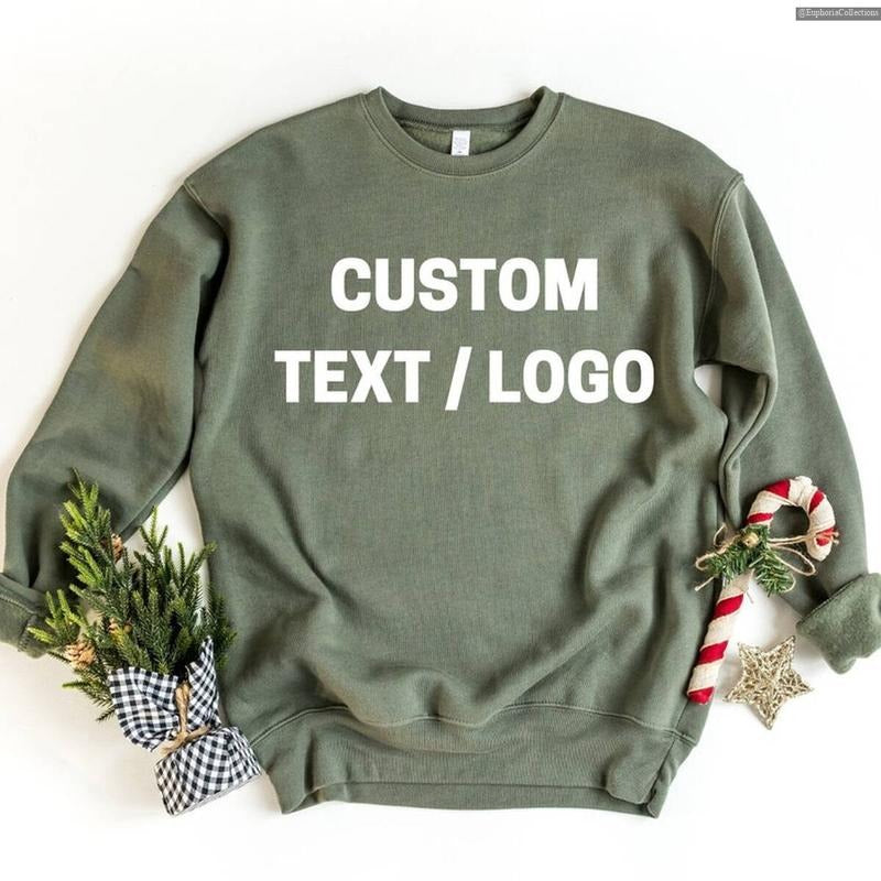 Custom Text Design Sweatshirt, Hoodie, Tee, Personalized Writing Saying Sweater, Custom Logo Matching Family Couple...