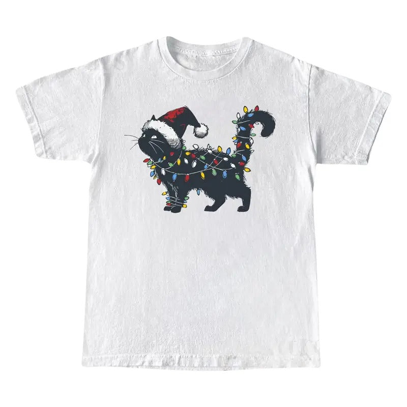 Cute Cat Christmas Shirt, Funny Christmas Shirt, Cat Lover Christmas Gift Hoodie, Sweatshirt | TeeBloomCo.com