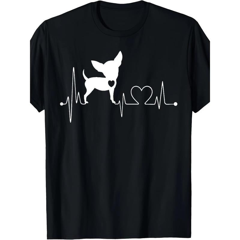 Cute Chihuahua Dog Heartbeat Tshirt For Men Men's Kids T-Shirt  made in usa Hoodie, Sweatshirt | TeeBloomCo.com